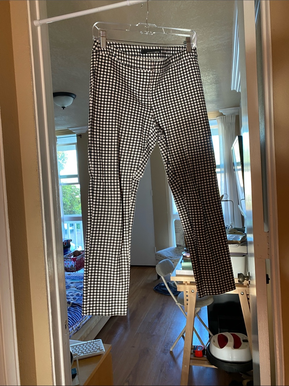 Black & White Gingham cropped Pants